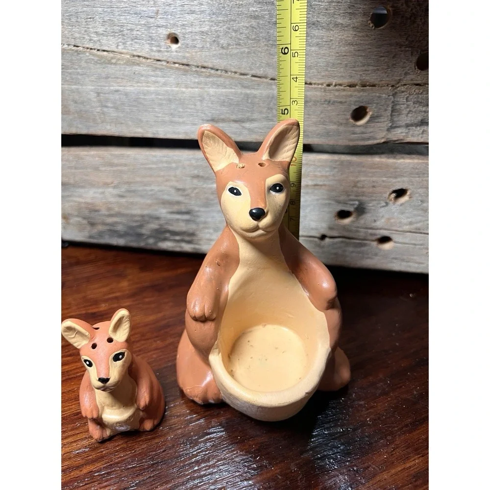 Vintage Mama Kangaroo and Joey Salt & Pepper Shakers Figural Japan 5
